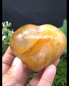 Golden Healer Quartz Heart Crystal - Madagascar Golden Healer - 723395