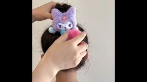 Ikat Rambut Korea Anak Sanrio Cinnamoroll Boneka Pom Pom Aksesoris Kunciran Karet Rambut Kekinian
