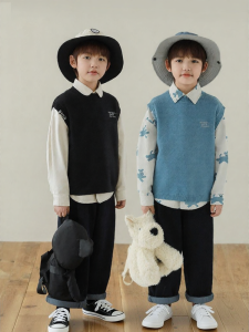 New 2026 Spring Autumn Boys Vest Knitwear Medium Large Kids