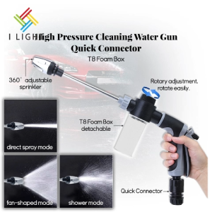 (Fast&COD)High Pressure Cleaning Water Gun T8 Foam Box Car Wash Sprayer With Quick Connector