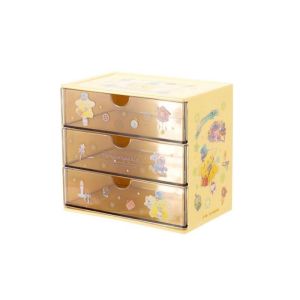 Laci Tempat Penyimpanan 3 Susun / Drawer Karakter Sanrio / Laci 3 Susun Karakter My Melody / Laci Sanrio / Laci Cinnamoroll / Drawer Pompom Purin