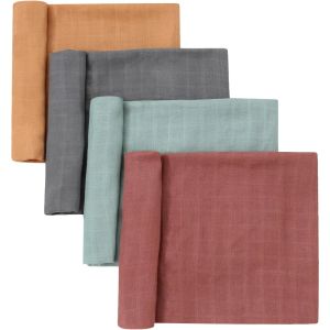 60x60 ซม.ผ้าฝ้ายไม้ไผ่ Muslin Baby Burp ผ้านุ่มพิมพ์ผ้าพันคอมัลติฟังก์ชั่ Bibs Burp Cloths ผ้าเช็ดตัวอุปกรณ์เสริม Muslin ผ้าอ้อม