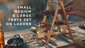 Nordic 3 Tier Solid Wood Trapezoidal Fruit Cake And Potted Plant Storage Rack Solid Wood Storage And Organization Rack Wooden Tray Display Rack