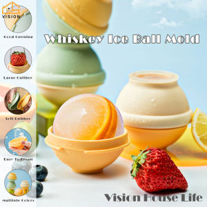 Vision 105ml Round Ice Cube Mold Ice Ball Maker Molds Round Ice Cube Tray Sphere Whiskey Ice Mold Large Ice Spheres Tray Large Ice Ball Molds for Whiskey/ Cocktails/ Bourbon/ Coffee
