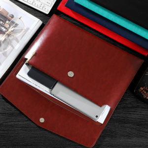 กระเป๋าใส่เอกสารหนังกระเป๋าใส่เอกสารกระดาษ A4กระเป๋าใส่เอกสารโฟลเดอร์กระเป๋าใส่เอกสารกันน้ำหนาพิเศษกระเป๋าใส่เอกสารธุรกิจแบบกระดุมสแน็ปสำหรับสำนักงานการจัดเก็บใบเสร็จสัญญาแบบพกพาความจุขนาดใหญ่แบบสั่งทำพิมพ์โลโก้ได้