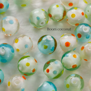 สร้อยข้อมือ DIY ลูกปัดแก้วมือทำมือ ลูกปัดแก้วลายจุด สร้อยข้อมือโทรศัพท์มือถือ เครื่องประดับ ชิ้นส่วนอื่นๆ ของตกแต่ง