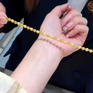 Pawnable 18K Saudi Gold Original Lucky Bracelet Set for Women and Men Women Fashion Link Bracelets Hypoallergenic