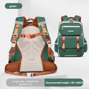 《Back to School Sales》Spine Protection Ergonomic Kid School Bag Large Capacity Waterproof Children school bag (6-15Y) with Reflective Strips lightweight Primary School Backpack
