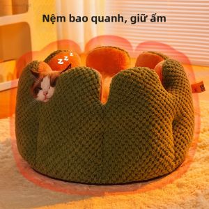 baomafanxi | Giường Mèo Bao Kín Giữ Ấm Dùng Quanh Năm
