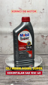 Mobil Super Everyday Protection SAE 15W-40 1 Liter API SN Plus/A3/B3 Oli Mesin Mobil Bensin Diesel Pelumas Original