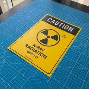 Caution X-ray Radiation Keep Out. Premium Sticker. Warning. Sign Label Notice Signage. Laminated Waterproof Scratch Resistant. Suitable for Indoor and Outdoor.
