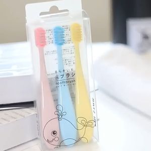 Baby Soft-bristled Silicone Toothbrush 1-5 Years old Small Head Cute Macarons Color Training Toothbrushes