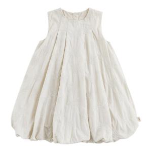 Sweet Cute Breathable Cotton Blend Floral Embroidery Vest Dress for Girls Summer Season Sleeveless Skirt Style  Style