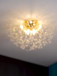 Gloss Chandelier LED Ceiling Lamp Nordic Crystal Decorative Home Lighting Modern Luxury Home Ceiling Lamp for Restaurant Hotel