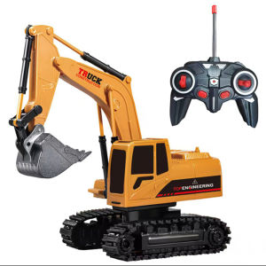 Childrens alloy remote control excavator toy remote control excavator 6-channel electric engineering vehicle toy Christmas gift