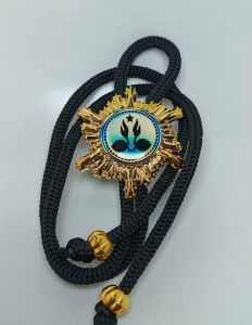 ring kacu Pramuka matahari fiberglass hologram umum pengikat kacu hologram emas terbaru/pembina/sma/smp/sd/penggalang/penegak kombinasi kalep dan tali