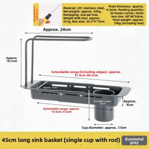 Extendable Kitchen Sink Organizer