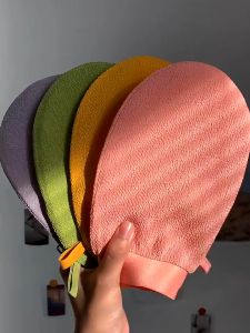 Shower Bath Gloves Korean Exfoliating Wash Skin Bath Glove | Massage Loofah Body Scrub off Dead Skin Exfoliating For Smooth Skin