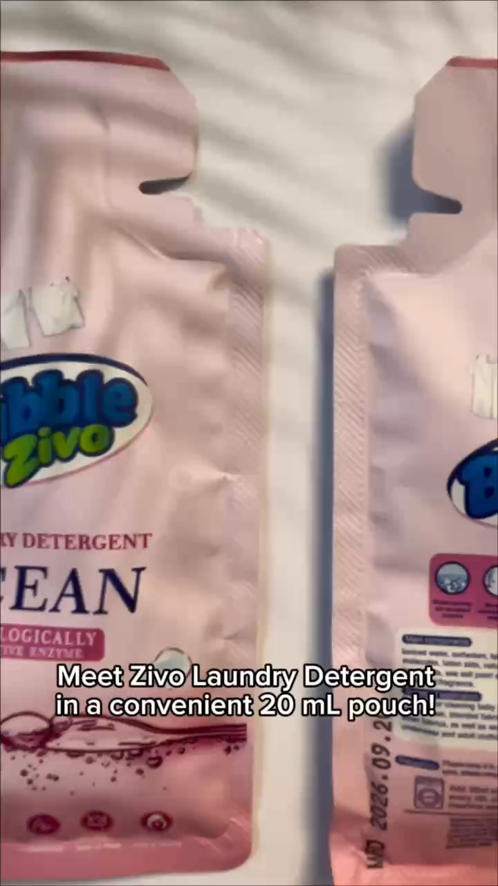 Detergent Sachet 20ml Travel Bio Enzyme Baby Safe Low Foam Ocean Scent 72h Antibacterial Mini Portable Wash