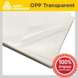 100pcs AVERY DENNISON FASSON PP Clear Transparent Sticker WaterProof PP Clear - Water Proof size13x19/12x18BW7034 Ready Stock