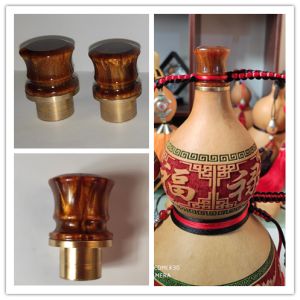 Large Gourd Stopper Purple Light Mahogany Wood Engraved Mouth Eco-Friendly Material Various Sizes Optional Natural Gourd