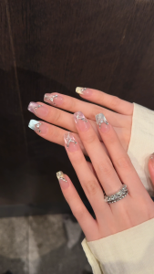 10 pcs Handmade Candy Party Spring Girl Macaron Cat Eye Press-On Nails