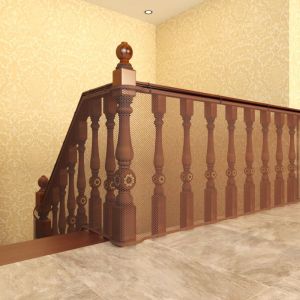 ลวดตาข่ายป้องกันการตกหล่นสำหรับบันไดเดี่ยวแบบพิเศษสำหรับเด็ก ส่วนบนและล่าง บันไดแบบมีมือจับ ตาข่ายความปลอดภัยสำหรับบ้าน ป้องกันการตกหล่นจากบalcony