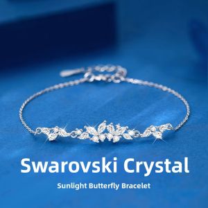 GLTEN | Shiny Zircon Violet Wisteria Butterfly Hand Chain