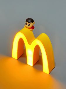 McDonalds M Letter Night Light Bedroom Headboard Cute Wall Lamp Home Decorations Ambiance Charging LED Lighting Decoration
