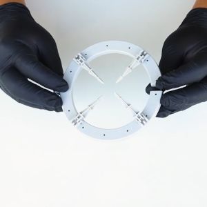 วงแหวนน้ำหยด 5 นิ้ว ขาพับได้ สำหรับท่อ 3/5 มม. กระจายน้ำสม่ำเสมอ ติดตั้งง่าย ทนทานใช้งานยาวนาน