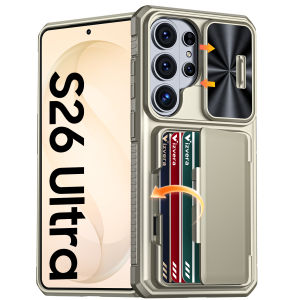 618 Hot Deals For Galaxy S26 Ultra Case Wallet-Full Body Protective with Card Holder(4 Cards) Camera Cover & Kickstand-Blue