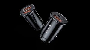 【SKIT】Baseus 30W Quick Charge Type C PD3.0 + QC4.0 USB Car Charger For iPhone Huawei Supercharge SCP QC3.0 QC Fast PD USB C Car Charging Charger