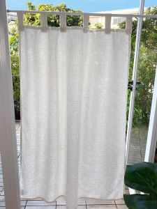 YASHLIE Japanese Style Linen Short Curtain Stick on Door Curtain Partition Curtain No Punching Required for Entryway