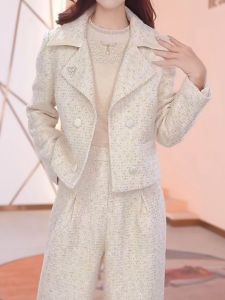 Elegant Slimming Two-Piece Set Fashionable Outerwear Small Fragrance Style Spring Autumn Winter New Arrival High End Ensemble