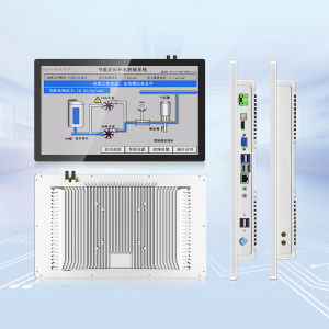 Silver Black IP65 Waterproof Screen Industrial Touch Monitor Industrial Panel PC All-in-One Touch PC win Android OS Touch Tablet Support VESA Bracket 100*100 Mount Fully Enclosed Dustproof