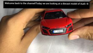 Diecast Mobil Mainan Miniatur  2020 Audi R8 Coupe Miniature Die Cast Model 1:36 Souvenir Kado Pajangan
