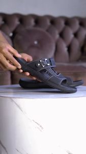 DAVIS sandal slop davis 03 terbaru bahan kulit untuk pria keren model casual slide sendal pria selop