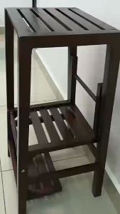 🇲🇾 🔥 3V MT703 Folding Copper Hammer Tone Wrought Iron Foldable Step Ladder Chair Stool / Kerusi Bertangga Tangga