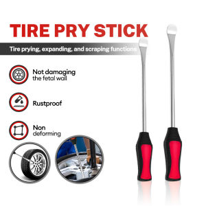Portable Car Tire Pry Stick 30/37CM Tire Removal Tool High-Strength Chromium Vanadium Steel Material for Cars Motorcycles Electric Vehicles Bicycles Tire 汽车轮胎撬棒