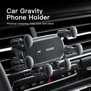 Essager Gravity Car Phone Holder for iPhone Xiaomi Air Vent Car Mount Holder for Samsung Huawei Phone in Car Mobile Cell Phone Holder Stand