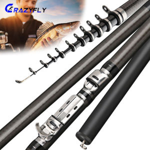 Crazyfly Telescopic Carbon Rock Fishing Rod 30T Hand and Sea Dual-use Rock Fishing Rod Ceramic Guide Ring
