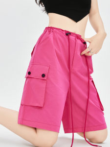 American Style High Waist Workwear Shorts Womens Thin New Summer Loose Casual Sports Five-Point Quick Dry Cotton Pants