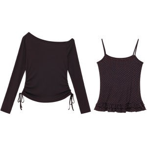 Polka Dot Off-shoulder Genuine Two-piece Set Summer Outfit