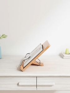 MEGREZ Foldable New Zealand Wood Portable Reading Frame Rest holder Desk Bookrest Cookbook Book Stand Tab