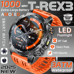 2025 Outdoor New 1000mAh Battery T-Rex 3 Military Grade Smart Watch Men IP69K Waterproof GPS HD Bluetooth Call 100+Sports Watch