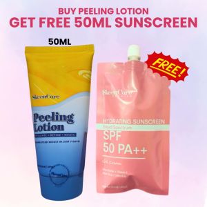 Duo Set Skeencare Peeling Lotion (All Sizes) + 50ml Hydrating Sunscreen Gel Cream