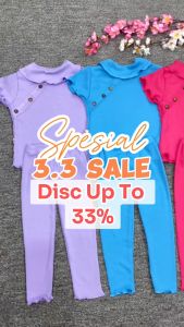 [KNIT] Setelan Kimberly uk 1-3 Tahun / Stelan Balita Legging Perempuan Bahan Katun Rib Knit Set 1-2 2-3 Thn Bahan Cotton Alinkidos