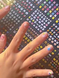 Nail Stickers Odorless Luminous Cartoon DIY Glow-In-The-Dark Nail Stickers Nail Art Stickers Tearable Creative Toy Stickers