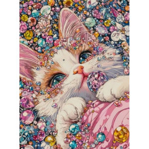 Jigsaw Puzzle 500/1000/1200/2000PCS Beautiful Gemstone Cat Scene For Adults Perfect For Quiet Evening Activity