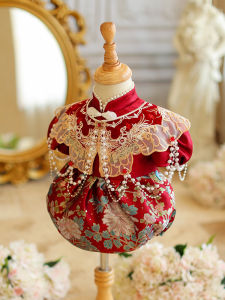 Birthday Party Baby Girls Dress Chinese Style Festive Hundred Days Banquet Zhuazhou Baby Bodysuit Clothes Childrens Tang Suit Baby Crown Clothes Classy